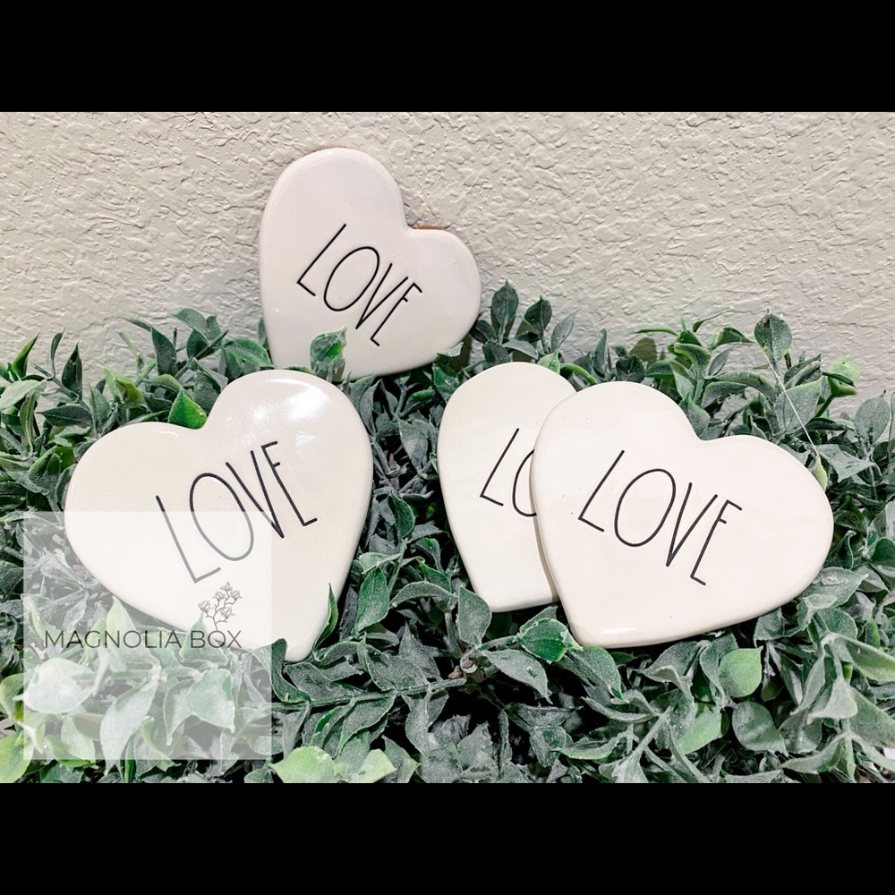 Rae Dunn “Love” Heart Coasters